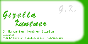 gizella kuntner business card